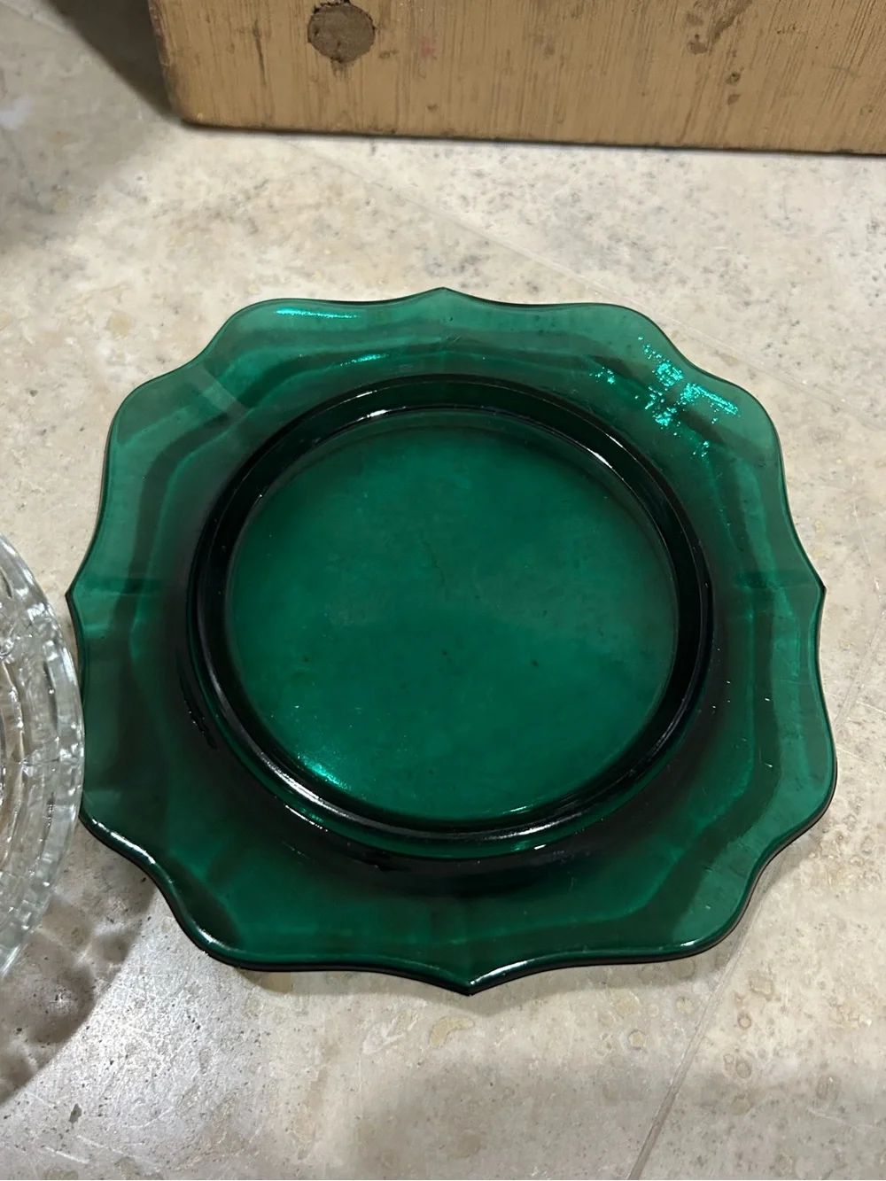 vintage IMPERIAL GLASS emerald green covered butter or cheese dish
